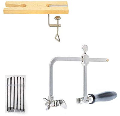 Set professionale 3 in 1 per sega da gioielliere con telaio per sega a 144 lame in legno e morsetto per legno e metallo
