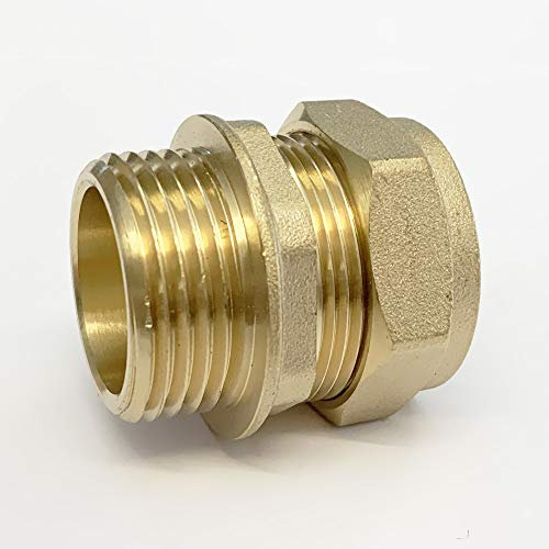 15mm x 1/2 Male Iron Straight Compression WRAS Approved Heavy Pattern Embrass