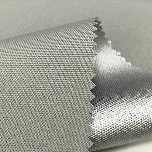 LUOSFUH Tessuto ignifugo 600D Filo elastico buoi Panno rivestito argento ignifugo impermeabile tenda tessuto decorativo sedia pieghevole panno bagagli panno panno (grigio chiaro 2m)