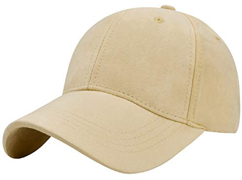 Tuopuda Unisex Gorra de Béisbol de Gamuza Gorra Vintage de 6 Paneles en Apariencia usada y desgastada Ajustable Gorra de béisbol para Hombre y Mujer(Beige)