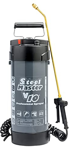 Gloria Drucksprüher SteelMaster V10 | 10 L mit 6 bar & Spiralschlauch