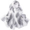 FAIRYGATE Schal Grau Damen Musselin Tuch Damen Chiffon Schal Stola Eleganten Cape Umhang für Braut Sommer Hochzeits Festliche Abendkleid A4319