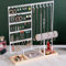 Oursouion Jewellery Organizer Stand: Multi-Tier Necklace Holder with Wooden Tray, Velvet Earring Storage, Jewellery Display Stand for Rings, Bracelets, and Watches - Jewellery Organiser