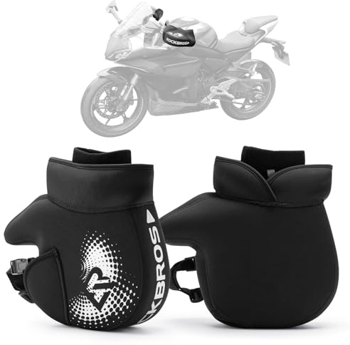 ROCKBROS Guanti da manubrio per moto, antivento, invernali, caldi, per manubrio moto, per uomo e donna, scooter, motocross, quad, bici elettrica, taglia unica