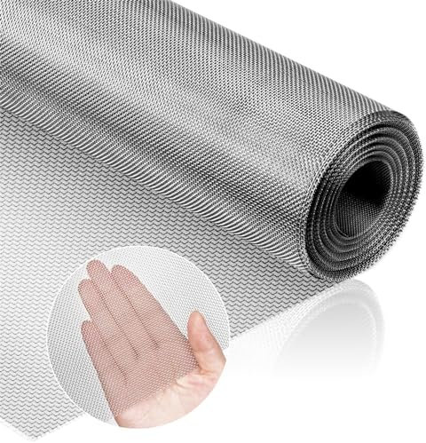 Drahtgeflecht Feinmaschig Edelstahl 30CM X 2M Maschendraht Filtersie Edelstahlgewebe 50 mesh Insektengitter Metall Hühnerdraht für Türen Verhindert Mäuse Insekten und Schlangen