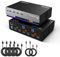 TESmart 8K@60Hz DisplayPort KVM Switch 2 PC 2 Monitor USB 3.0 DP 1.4 kvm-switch Dual Monitor 4K@144Hz Für Gaming Dock, Unterstützt EDID, Gigabit Netzwerk, Hotkey Switch, Audio Mikrofon, mit PC Kabel