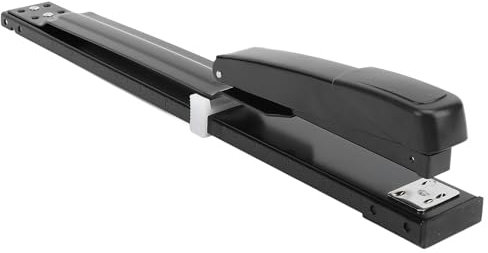 Agrafeuse à Bras Long, Bras Long Professionnel 20 Feuilles capacité de 39 Cm Fournitures de Bureau en Métal pour Livret ou Reliure de Livre, Noir