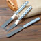 Hongmeru Spatule à glaçage, spatule coudée en acier inoxydable, 3 spatules de décoration de gâteaux
