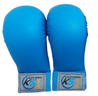 Karate Senpai | Guanti Karate Kumite Leggeri e Resistenti, Ideali per Allenamento e Competizione arti marziali (Blu, M)