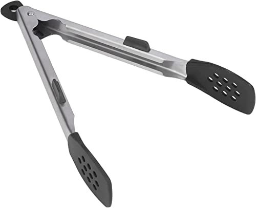 KXQYIKYI Pinze da Cucina a Clip Alimentari per Cucinare, 2pc per Cucina in Acciaio Inossidabile di Grado Cibo per Alimenti per Alimenti per Griglie (Colore: Negro)