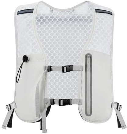 Gcljlmy Giubbotto da corsa zaino portatile per uomo e donna, gilet da bere grande capacità, borsa sportiva per trail jogging e campeggio (grigio)