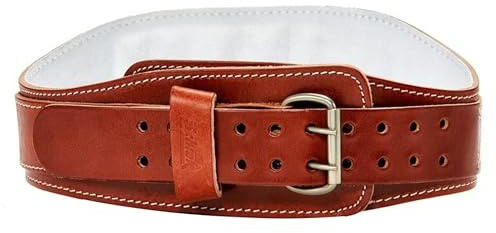Schiek Sports 2006 Leather 6 Weight Lifting Belt - Weightlifting Belt with Double Prong Stainless Steel Belt Buckle