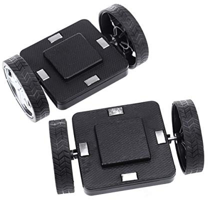 ROSENICE 2 Stück Magnet Räder für Magnetische Bausteine Konstruktionsspielzeug (Schwarz)