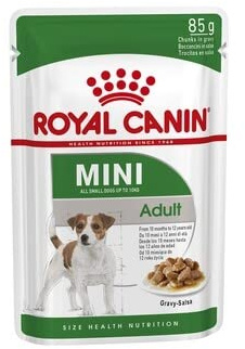 Royal Canin Mini Adult in Gravy Wet Dog Food 85g (24 Packs)