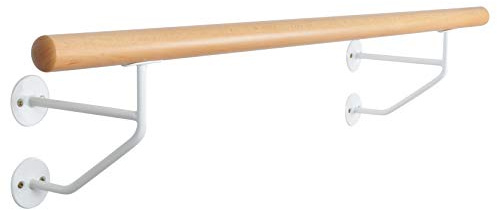 Barre de danse en bois avec supports muraux stables pour enfants et adultes - Longueur au choix : 1-3 m