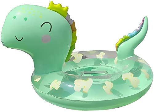 Bouée Bébé, Dinosaure Bébé Siège De Piscine, Flotteur Piscine Gonflable pour Enfant, Anneau de Natation Enfant Bague De Natation, Jouets de Piscine pour 3-36 Mois Enfants, Vert