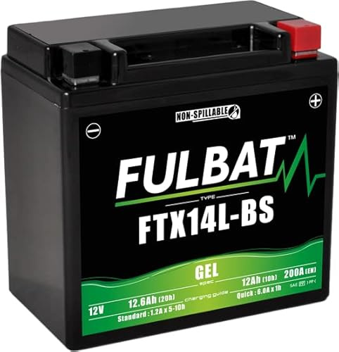 FULBAT BATTERIE MOTO FULBAT GEL FTX14L-BS 12V 12AH 200A