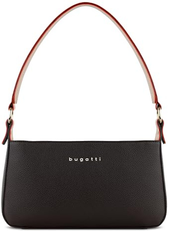 bugatti Ella kleine Damen-Umhängetasche - Kunstleder, Reißverschluss, in Dunkelbraun