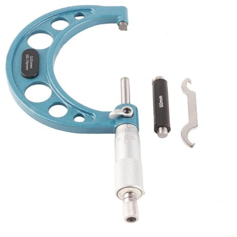 Oniissy Micrometro esterno, diametro esterno, micrometro ad alta precisione, strumento di misurazione (50-75 mm)