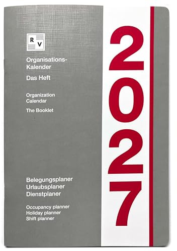 Organisationskalender 2027 Das Heft, Schafberger Verlag, 1 Monat auf einer Doppelseite DIN A4, Zimmerbelegungskalender, Zimmerbelegungsplaner, Belegungsplaner, Urlaubsplaner, Dienstplaner (2027)