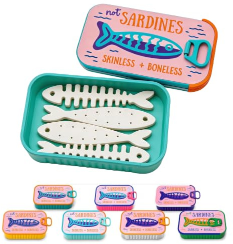 Mfyxde 2026 Sardine Jewelry Box for Women, Sardine Box Travel Jewelry Case, 3D Vintage Sardines Can Shaped Mini Jewelries Storage Boxes, Fishbone Holder for Rings, Earrings & Necklaces (H Style)