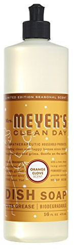 MRS. MEYER'S CLEAN DAY Liquid Dish Soap, Limitd Edition Orange Clove, 16 fl. Oz
