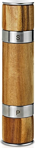 Doppelmühle Duomill, für Pfeffer und Salz, EN CÉRAMIQUE Mahlwerke Ceracut®, Edelstahl/Akazienholz/plastique, D : 5,5 cm, H : 21 cm