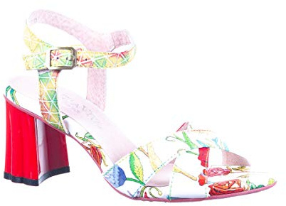 Laura Vita Femme Ficdjio 01 Sandales Peeptoe, Blanc, 39 EU