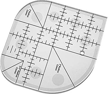 Regla de corte de esquina curvada, cortador de esquina curvado de costura acrílica, regla de acolchado para máquina de coser, manualidades, juego de acolchado para sastres profesionales