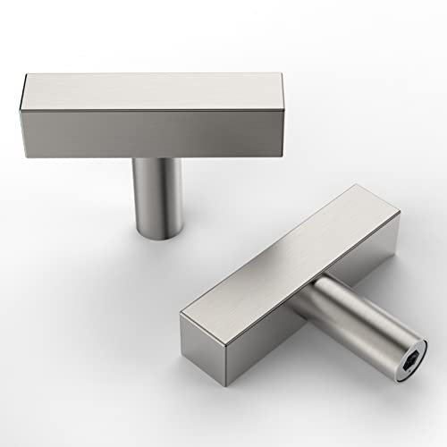Amerdeco 10 Stück Möbelknöpfe Edelstahl Schrankknöpfe Gebürsteter Nickel Schubladenknöpfe Stangenknöpfe Knauf Für Schrank Türknauf Kommodenknöpfe Schrankknöpfe UK0014
