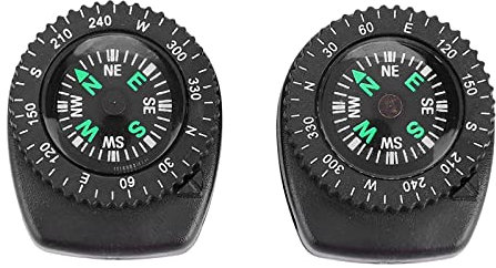2 Stück Tauchkompass, Mini-Armband-Kompass, Wasserdichter Tauchkompass, Leicht, Outdoor-Sport, Wandern, Camping, Notfall-Überlebens-Navigationswerkzeug