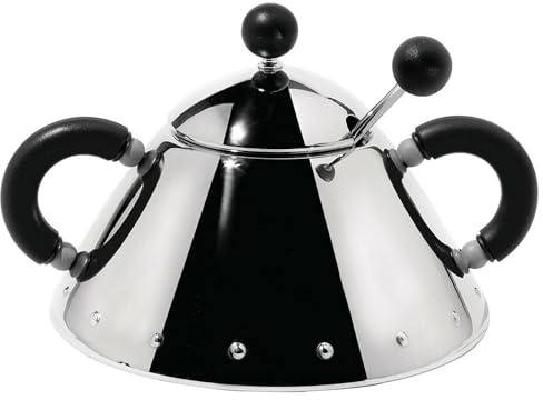For Michael Graves Design Series Stainless Steel Sugar Bowl w/Spoon - Black
