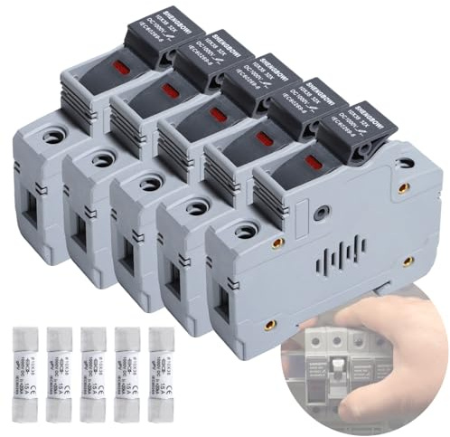 shengbowi DC1000V 15A Photovoltaic Fuse Base DIN Rail Solar Pv Fuse Holder