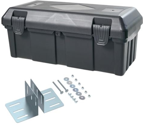 Deichselbox Daken Blackit 0 611x310x247mm Werkzeugkasten Anhänger Transportkiste aus Kunststoff Unterbaukasten (Mit Vierkantdeichsel-Halter)