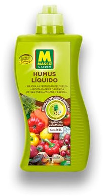 Humus Líquido Ecológico 1 Litro MUY EFICAZ | Abono Natural con Materia Orgánica | Apto Agricultura Ecológica | Mejora Suelo y Nutrición de Plantas | Aplicación por Riego cómoda y rápida | Nexum Market