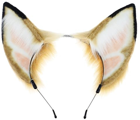 Realistischer Haarreif mit Hundeohren für Rollenspiele, Cosplay, Kostüm, Stirnband, Halloween, Verkleidung, Haarreif, biegbar, Anime-Haarband, Party-Kopf-Zubehör
