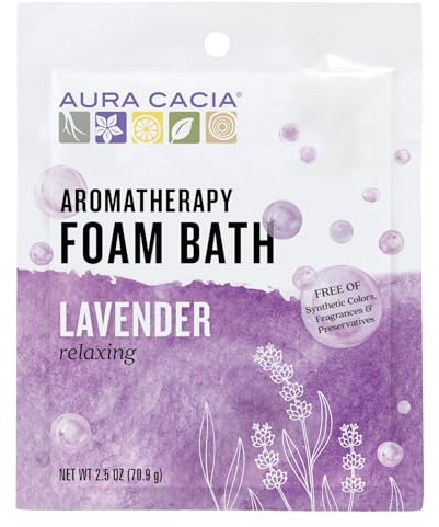 Aura Cacia Aromatherapy Foam Bath, Relaxing Lavender, 2.5 Ounce Packet (Pack of 3)