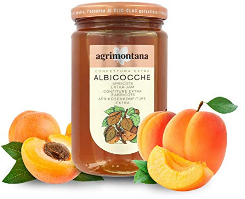 Agrimontana Apricot Extra Jam, 350 Grams / 12.34 Ounces