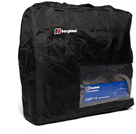 Berghaus Air 4 Footprint with Steel Pegs and Carry Bag, Prolongs the Life of your Tent, Groundsheet Protector, Tent Accessories, Camping Equipment, Black, One Size