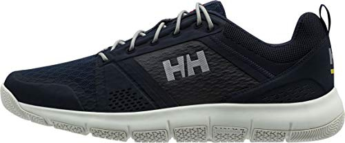Helly Hansen Men's Skagen F-1 Offshore Sailing Deck Shoe, Navy/Graphite Blue/Off White/Metallic Silver, 8