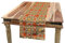 ABAKUHAUS marokkanisch Tischläufer, Vintage orientalische Fliese, Esszimmer Küche Rechteckiger Dekorativer Tischläufer, 40 x 180 cm, Smaragdgrün Orange Kastanienbraun
