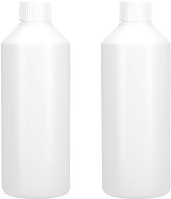TEC Plastic Bottles 500ml White HDPE Empty Non Leak Screw Cap Lids 28mm (2)