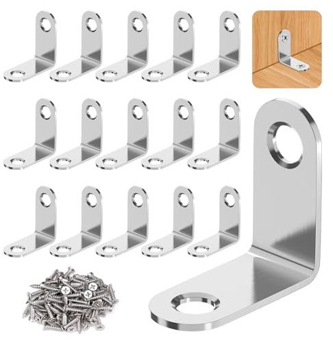 30 connettori angolari 30 × 30 mm, angolo in metallo, angolo in acciaio inox a 90 gradi, angolo per mobili, angolo in metallo, con vite per montaggio ad angolo, staffa, mobili, tavolo, sedia, libreria