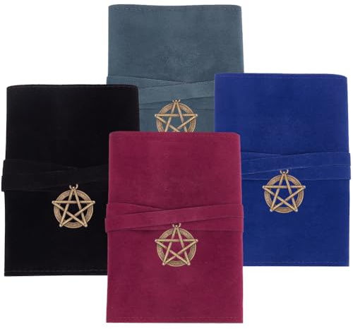 CREATCABIN Set di 4 sacchetti in velluto per carte dei tarocchi, custodia per tarocchi, in tessuto, con ciondoli a forma di albero della vita, per carte di tarocchi, carte da gioco Oracle Deck nero