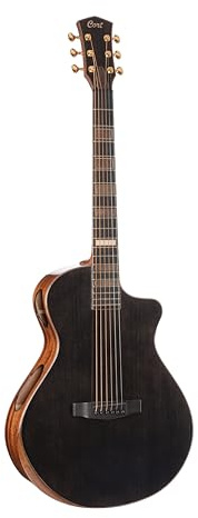 Cort Masterpiece Series Modern Black A/E Guitar With Case