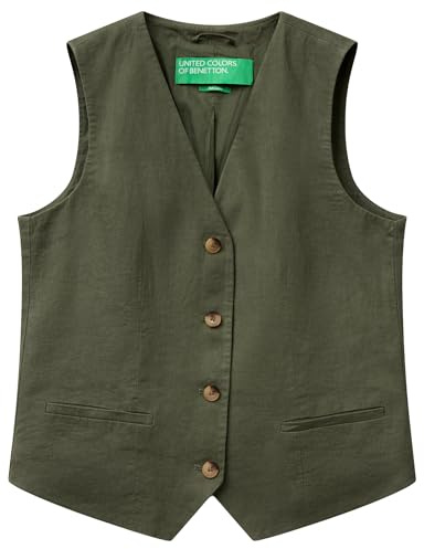 United Colors of Benetton CHALECO, Verde, 38
