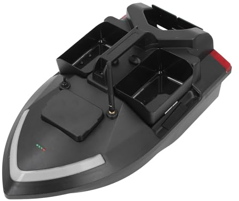 GOWENIC Barca da Pesca RC Telecomandata, GPS con Ritorno Automatico a Doppio Motore, Carico 2 Kg, 500 M, Eliche Triple, Autonomia 4 Ore a Basso Rumore, Pesca All'aperto, 12000 MAh con