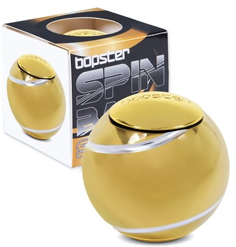 bopster Metal Spin Ball Fidget Handspinner | Premium Desk Leksak för Barn, Tonåringar och Vuxna | Stress- och Ångestlindring | Autism, ADHD, ADD (Guld / Silver) | Främjar fokus och koncentration