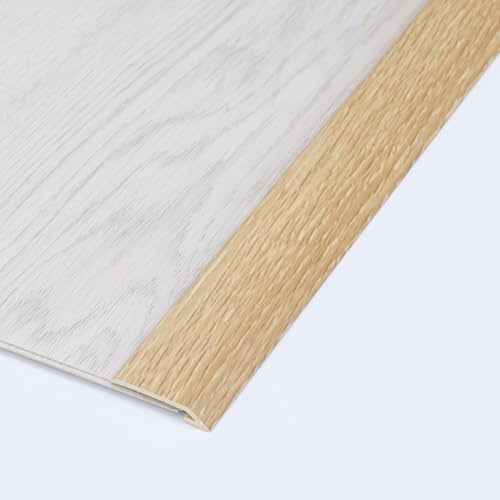 PVC Vinilo Perfil De Transición Versátil Suelos, Autoadhesivo Tiras Umbrales Rampas, Protectores Tira Bordes Moqueta A Baldosa, Fácil De Limpiar(Light Brown)
