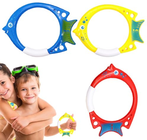 Genérico Giocattoli da Immersione,Anelli di Pesce per Immersioni | per l'addestramento, Giocattoli di Nuoto Divertenti per Bambini, Ragazze, Bambini, Allenamento, Gioco subacqueo, Giocattolo